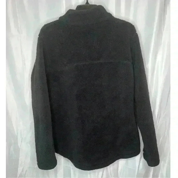 COLUMBIA Black Soft Fuzzy Zip Up size XL - Picture 2 of 5